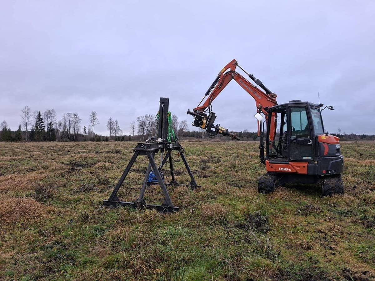 Solar foundation testing in Sweden